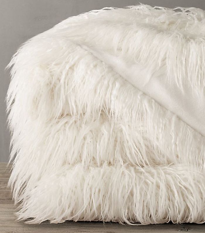 恢复硬件西藏人造毛皮投掷