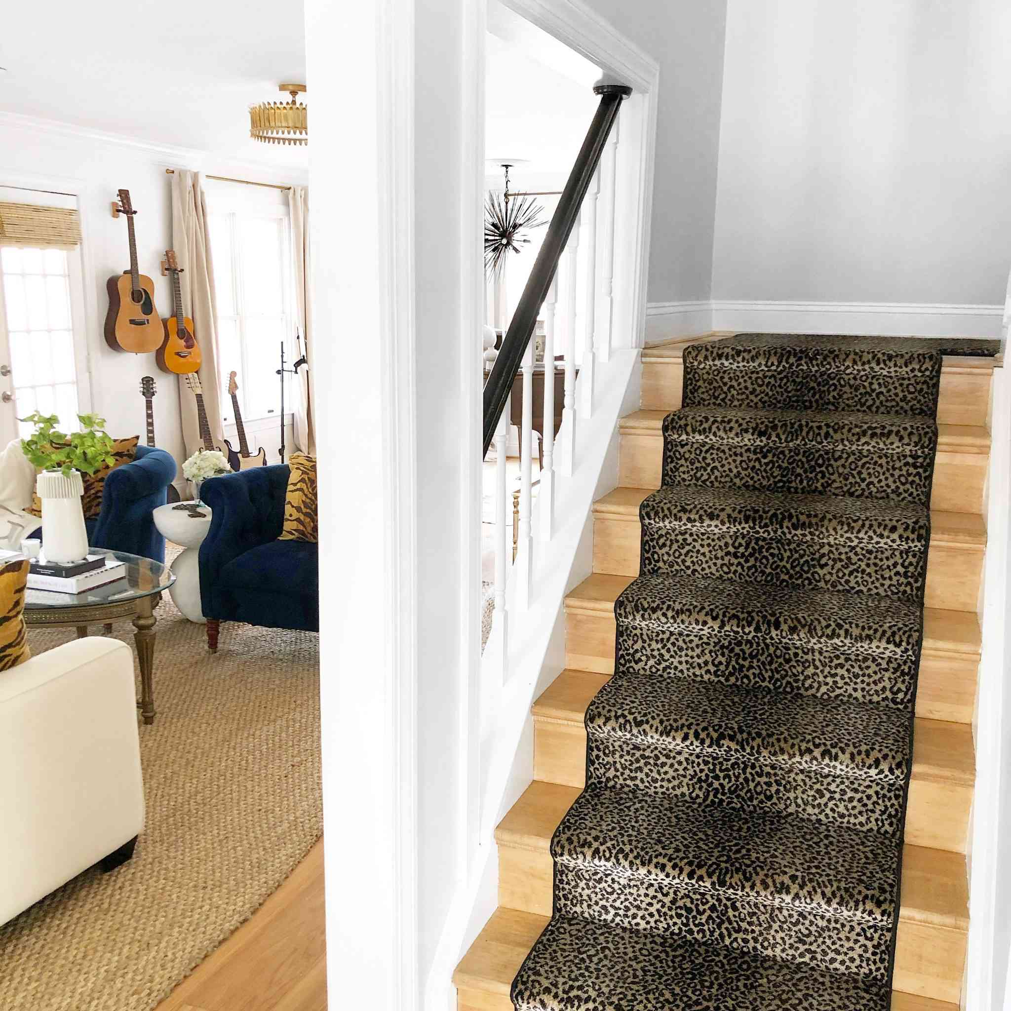 小楼梯与豹纹跑步。