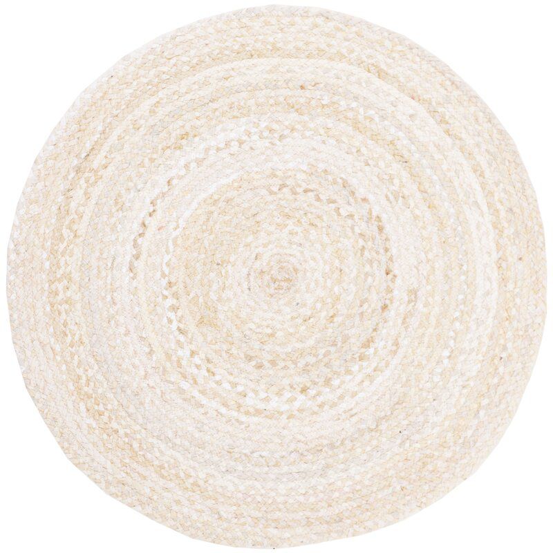 CASEN手工编织棉米色面积地毯