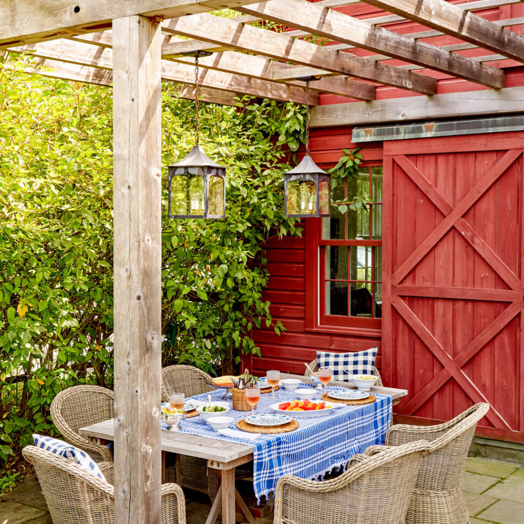 有部分遮檐的户外平台