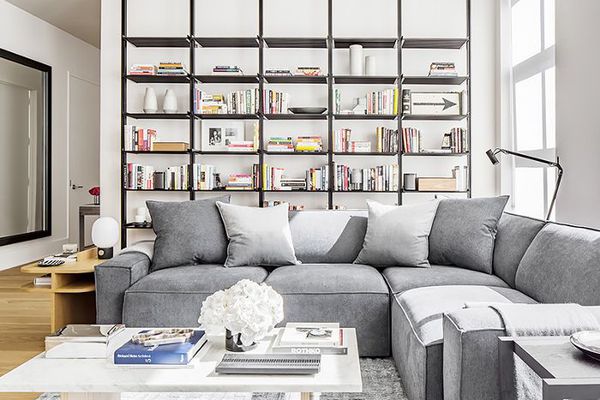 纽约单身公寓的客厅