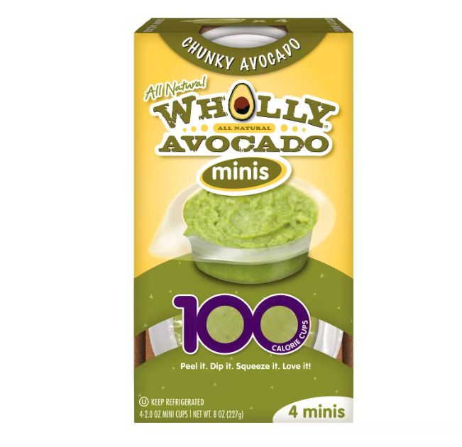 鳄梨的四个预制酮批准的杯盒。