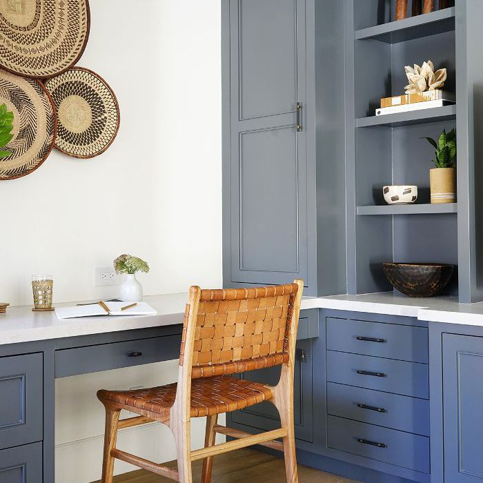 家庭办公用内置蓝色橱柜