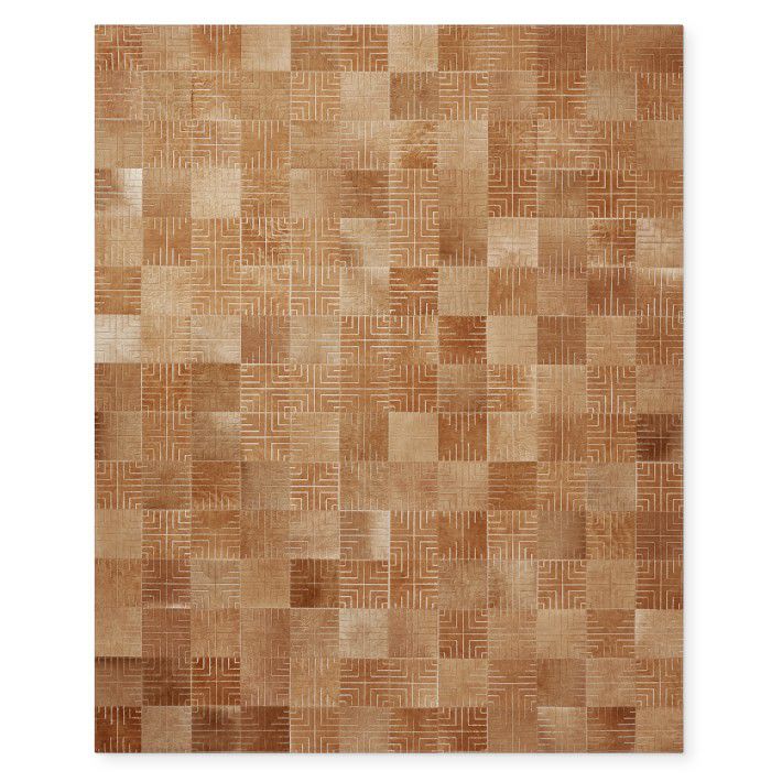 棕色错落有致隐藏地毯与几何图案。