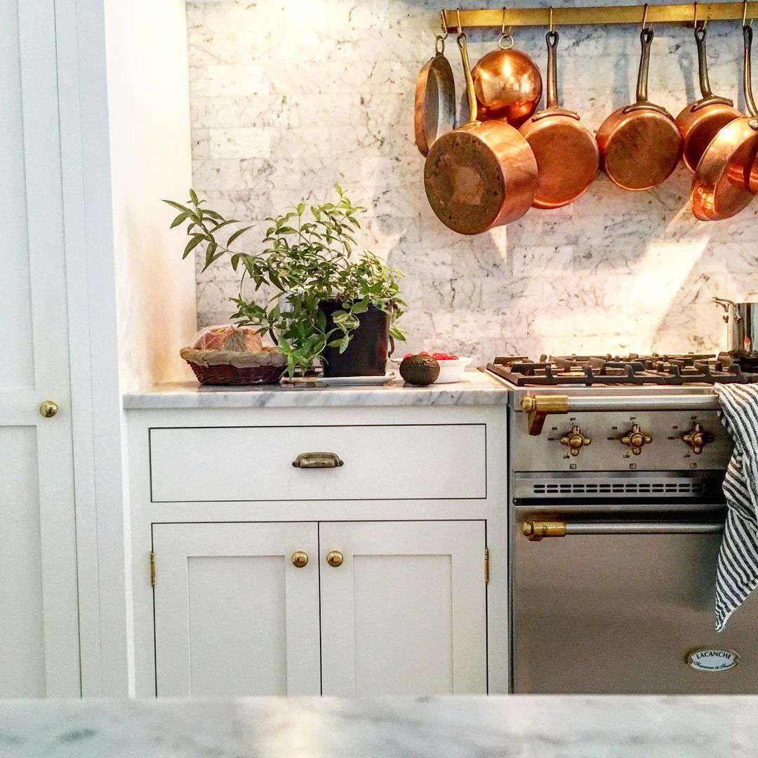 厨房用铜平底锅挂