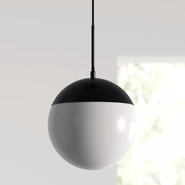 由1光单球形吊坠