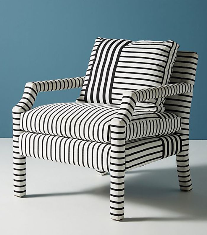 Anthropologie条纹德莱尼椅