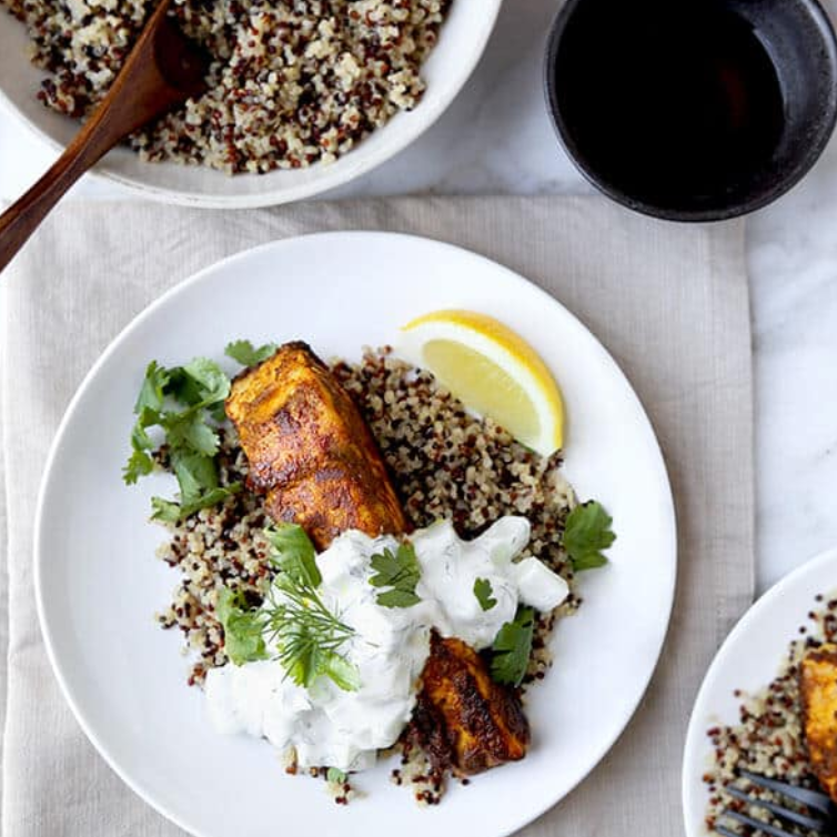 咖喱三文鱼在藜