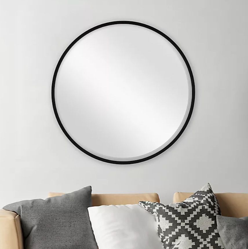 圆形金属墙面镜