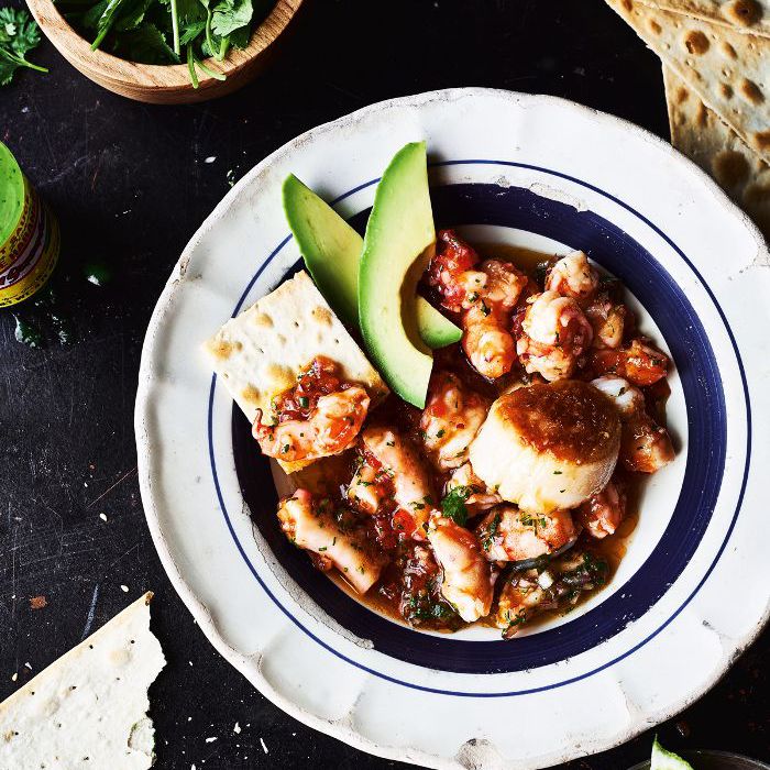 虾，扇贝，章鱼