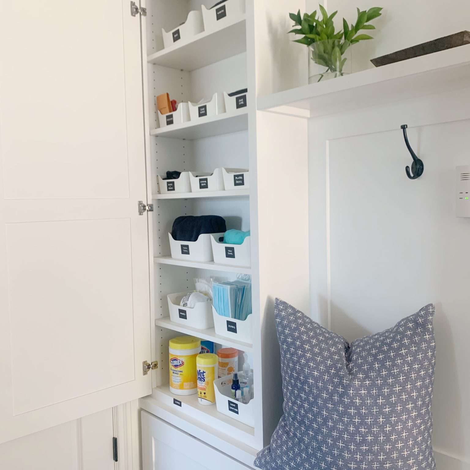 有小箱子的门厅壁橱