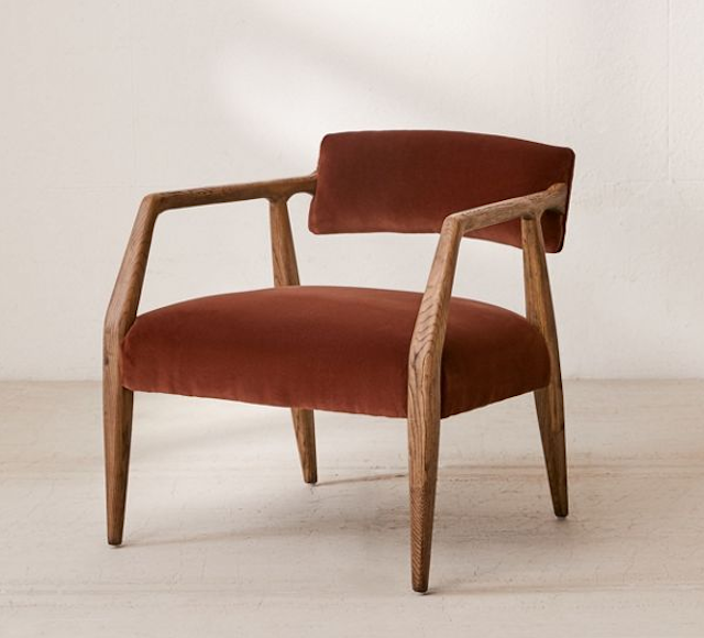 伊迪丝天鹅绒扶手椅