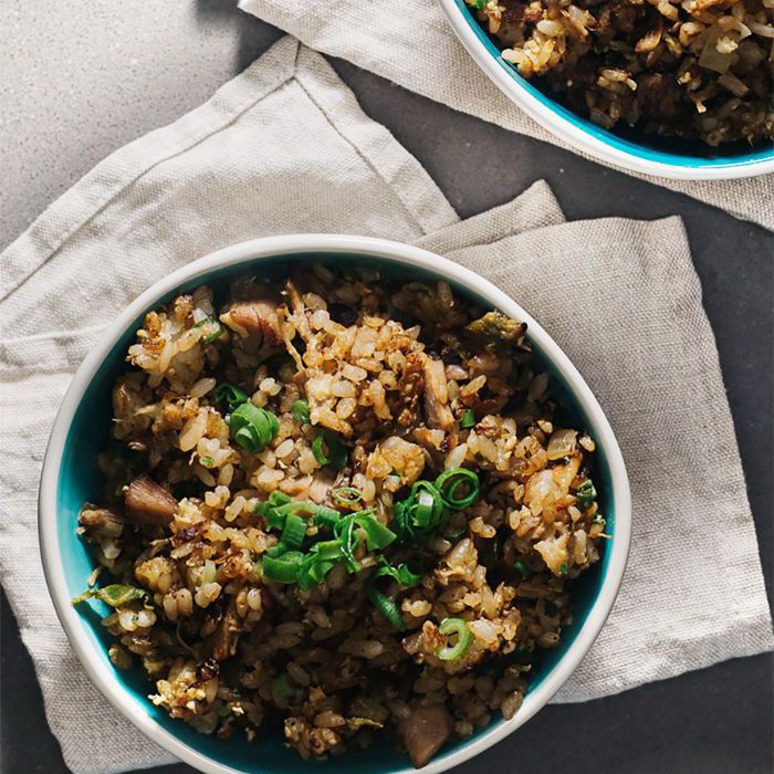 吃剩的火鸡肉——炒饭