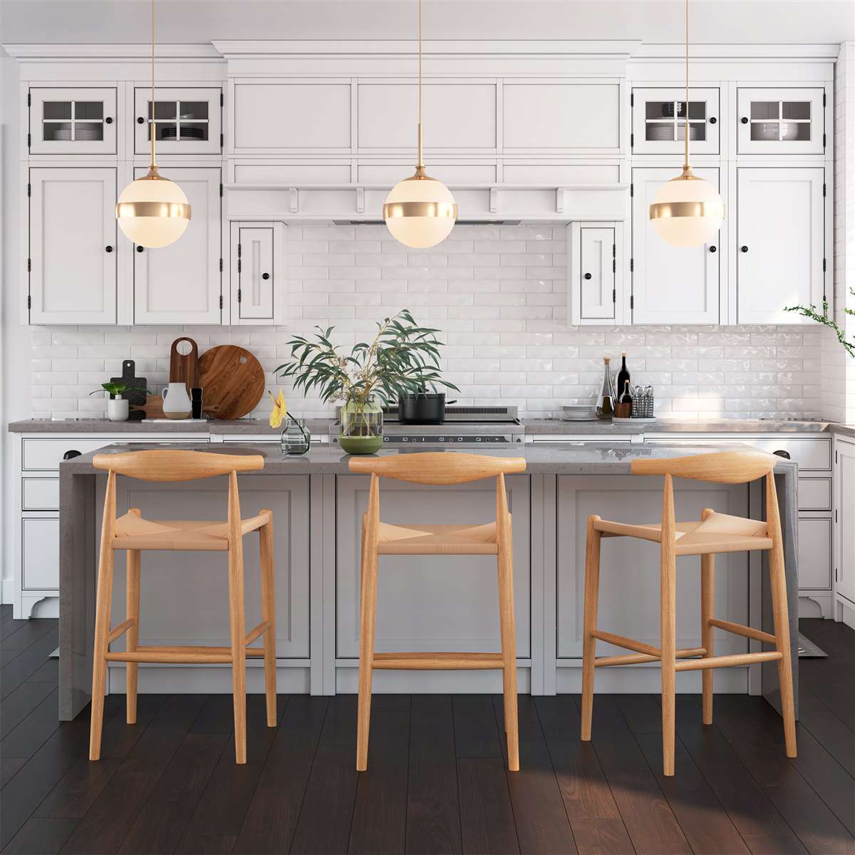 Hans Wegner肘形/酒吧凳