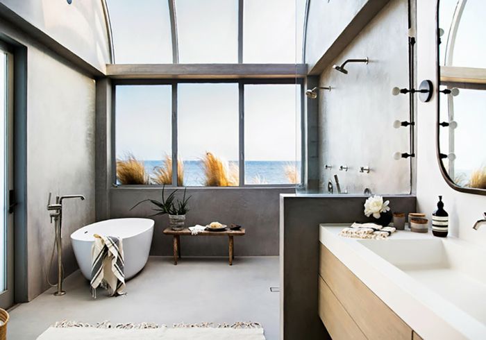 现代豪华的浴室