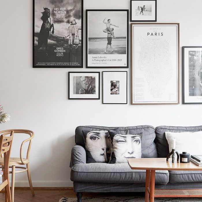 一间带人字形木地板生活