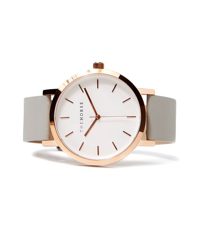 马原始钟表玫瑰金/灰