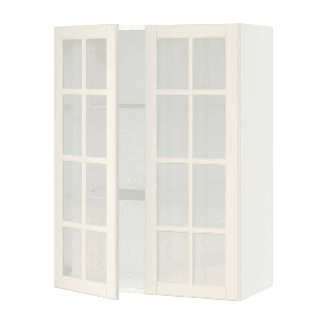 一个白色橱柜正在宜家出售