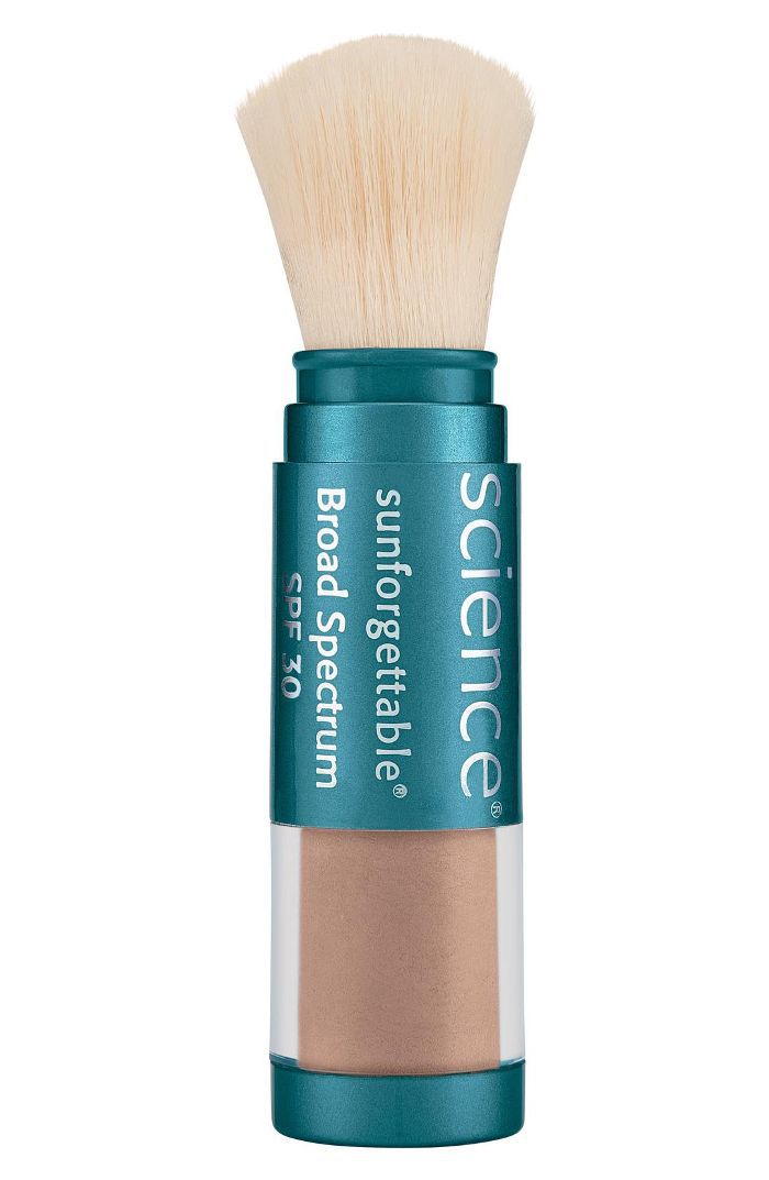 Colorescience Sunforgettable刷防晒霜SPF 30组合的护肤程序