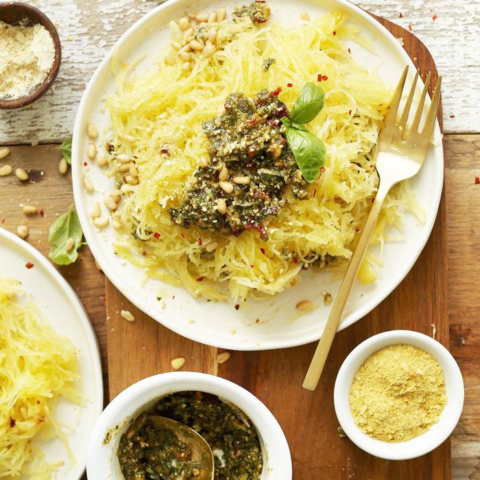 意大利面条南瓜，香蒜