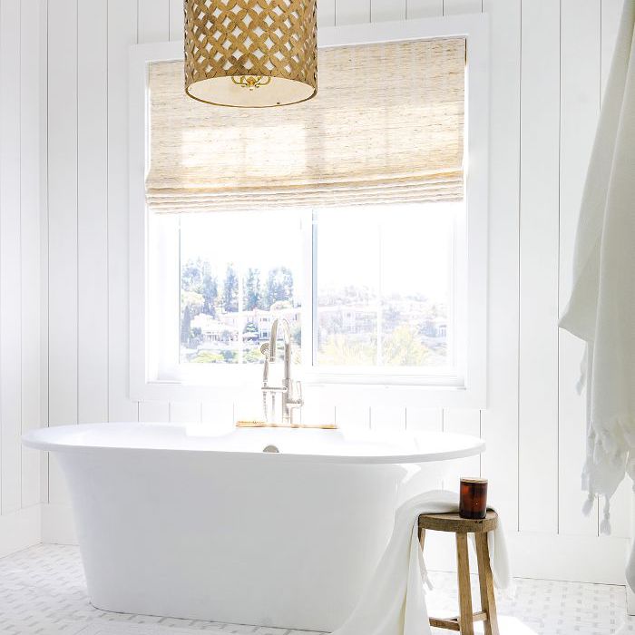 惊艳全白色浴室