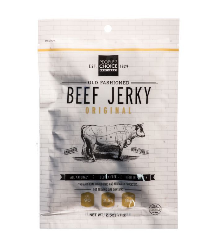 干牛肉干的生酮饮食的袋子。