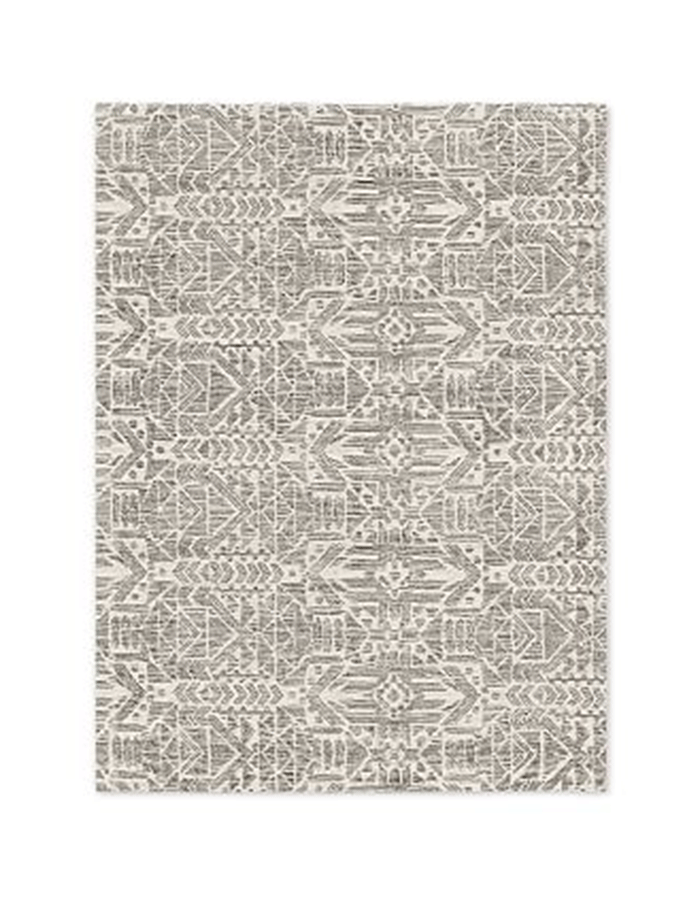 西榆树象形文字印刷羊毛地毯