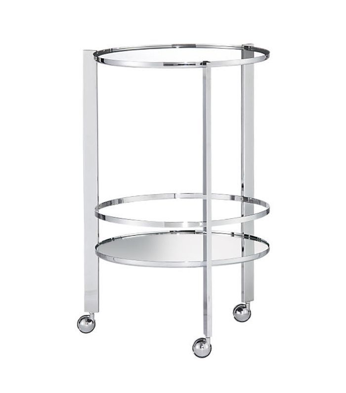 高大世纪中叶的黄铜色调的酒吧车