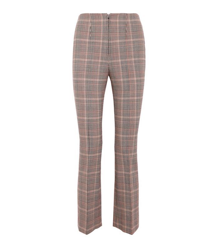 经过羊毛混纺修身腿裤