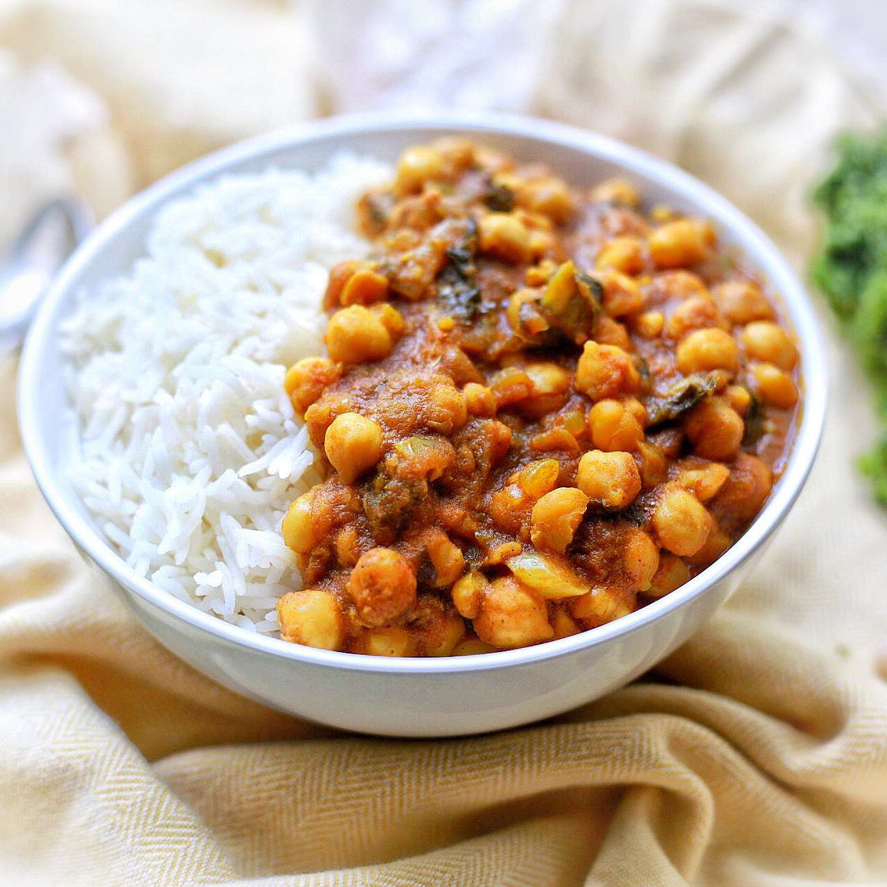 香辣加勒比海鹰嘴豆咖喱饭