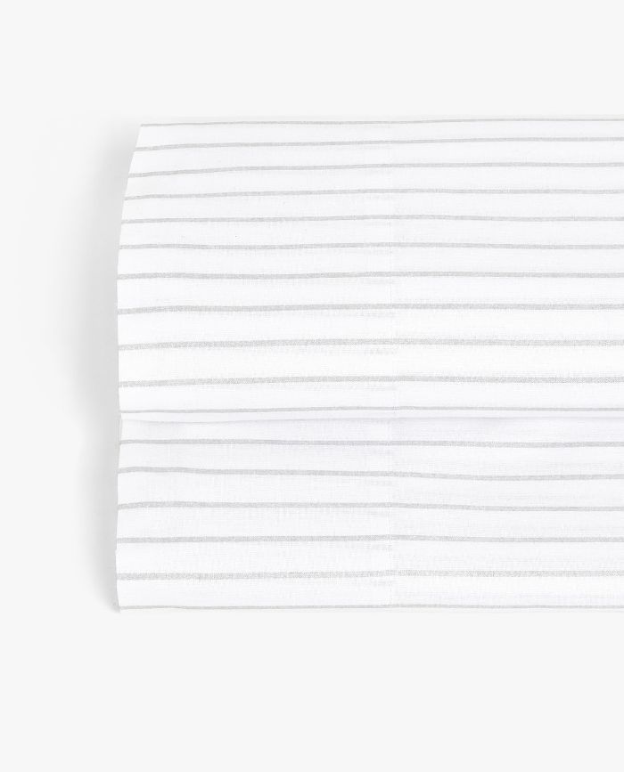 扎拉家的金属条纹平板床单