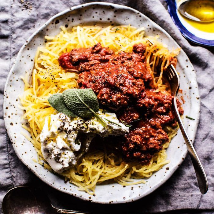 Crockpot意大利面条南瓜烤宽面条肉酱