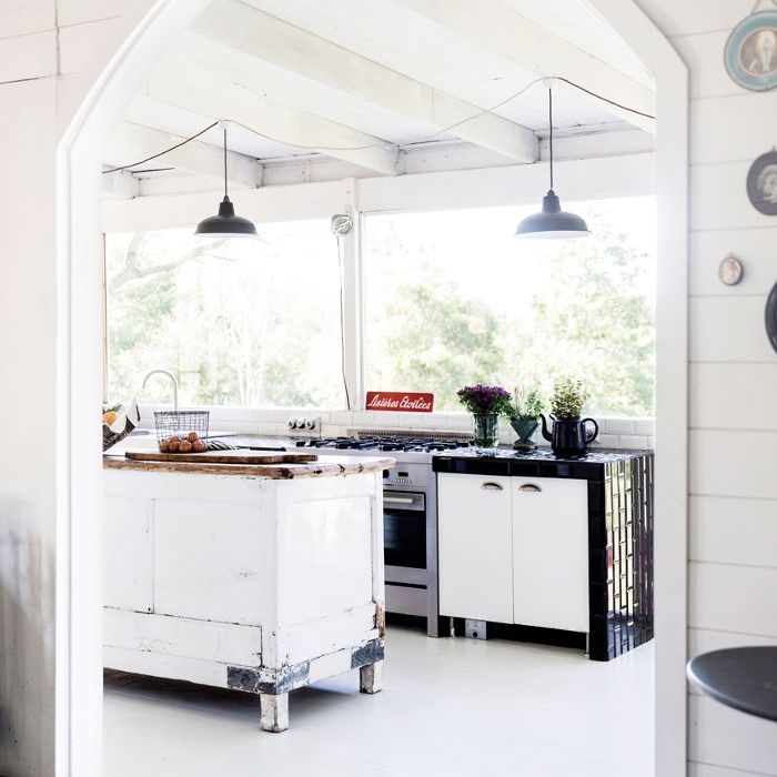 一个农家工业厨房