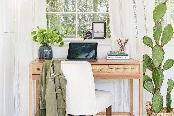 boho-inspired家庭办公室