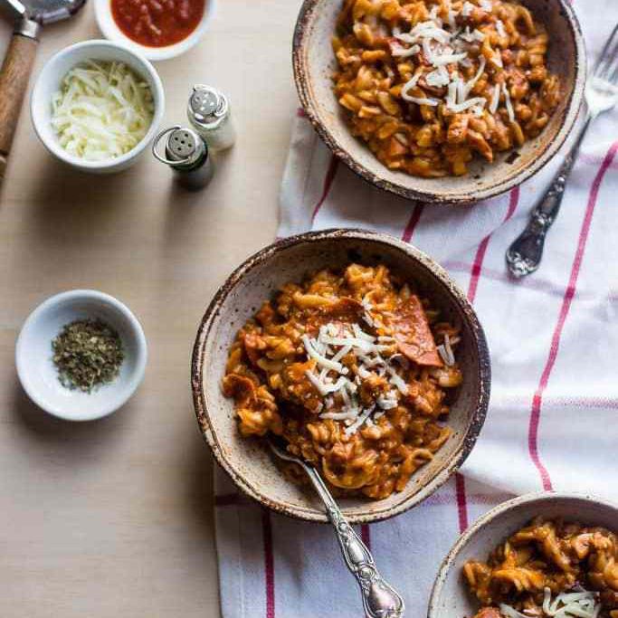 pizza crockpot pasta