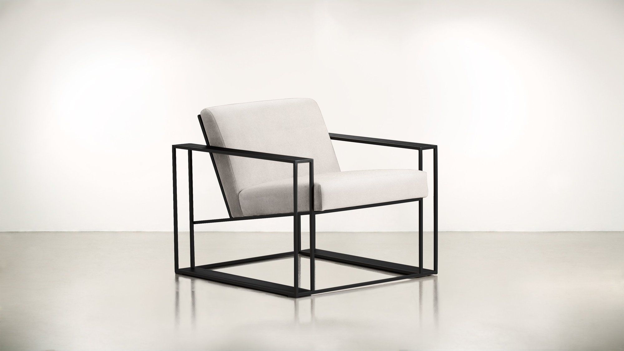 黑色底座的白色椅子