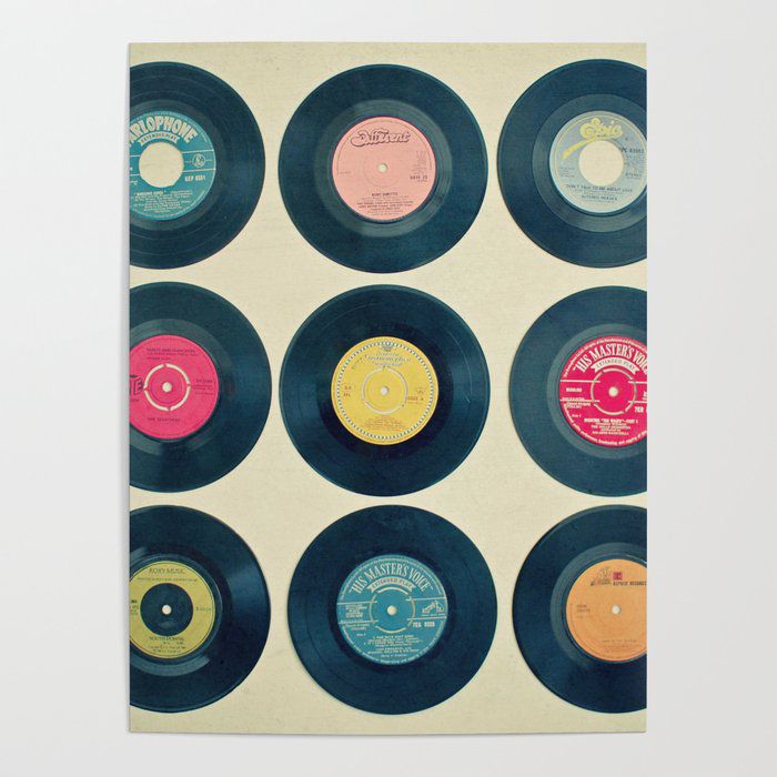 古董唱片印墙画