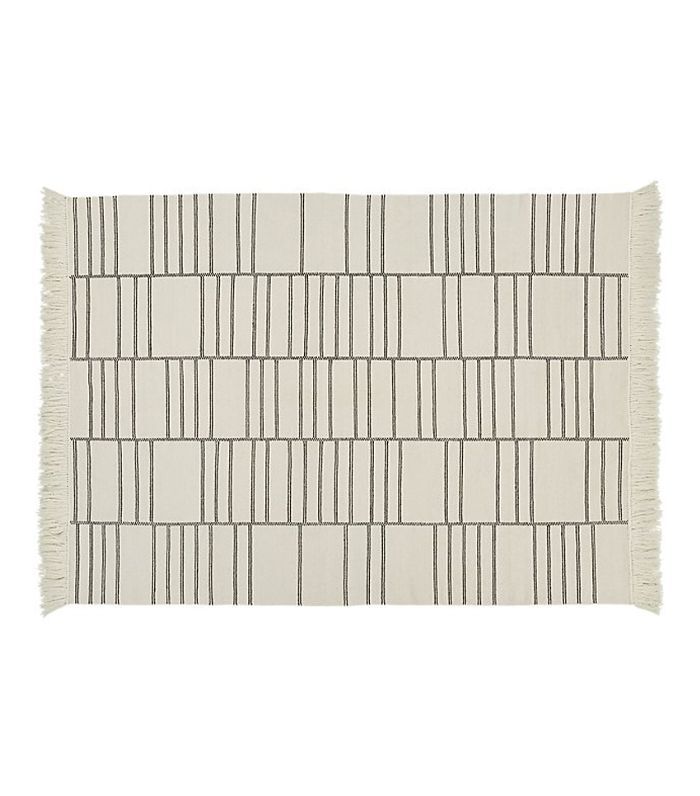 CB2伊顿象牙几何地毯