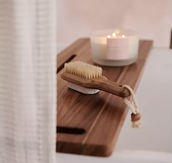 港湾金合欢木浴缸托盘