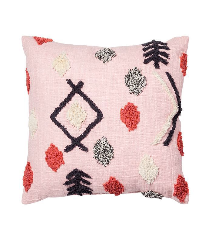 目标簇绒粉色抱枕