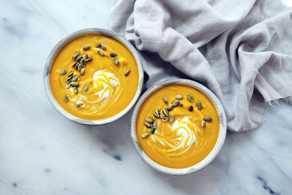 热咖喱香料南瓜汤