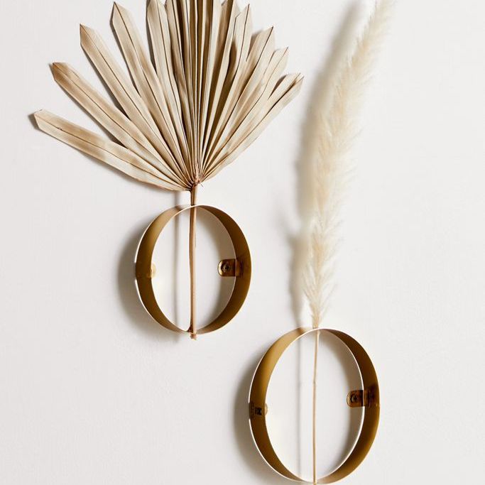 圆形壁挂式茎花瓶