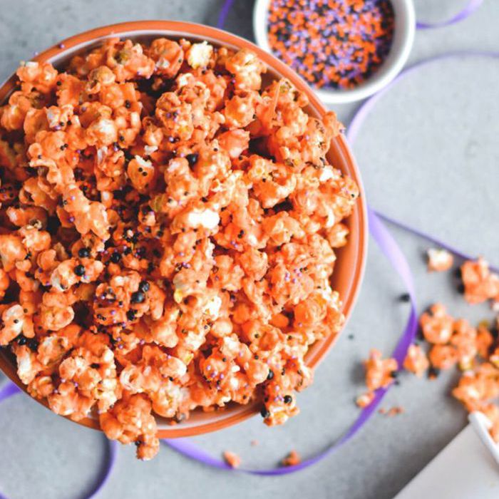 白巧克力万圣节爆米花撒