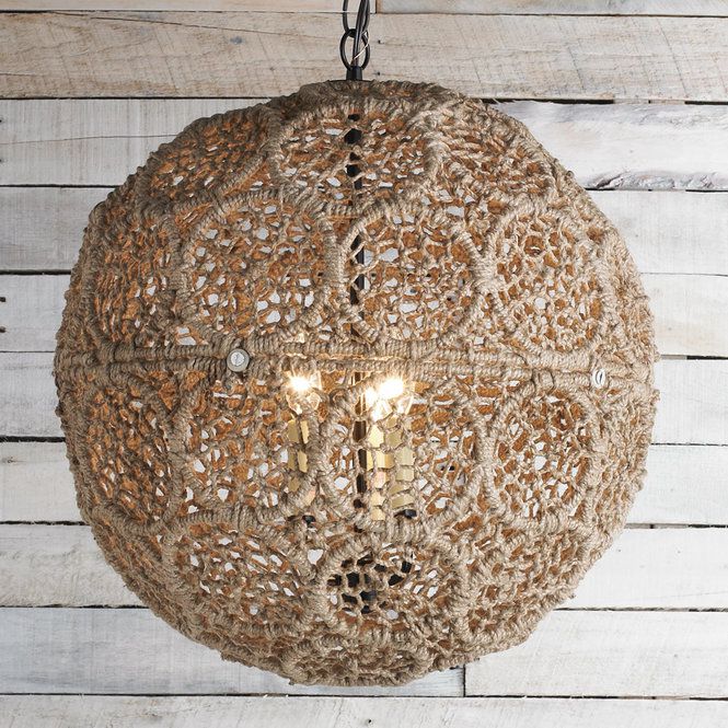 花边黄麻SPHERE吊坠