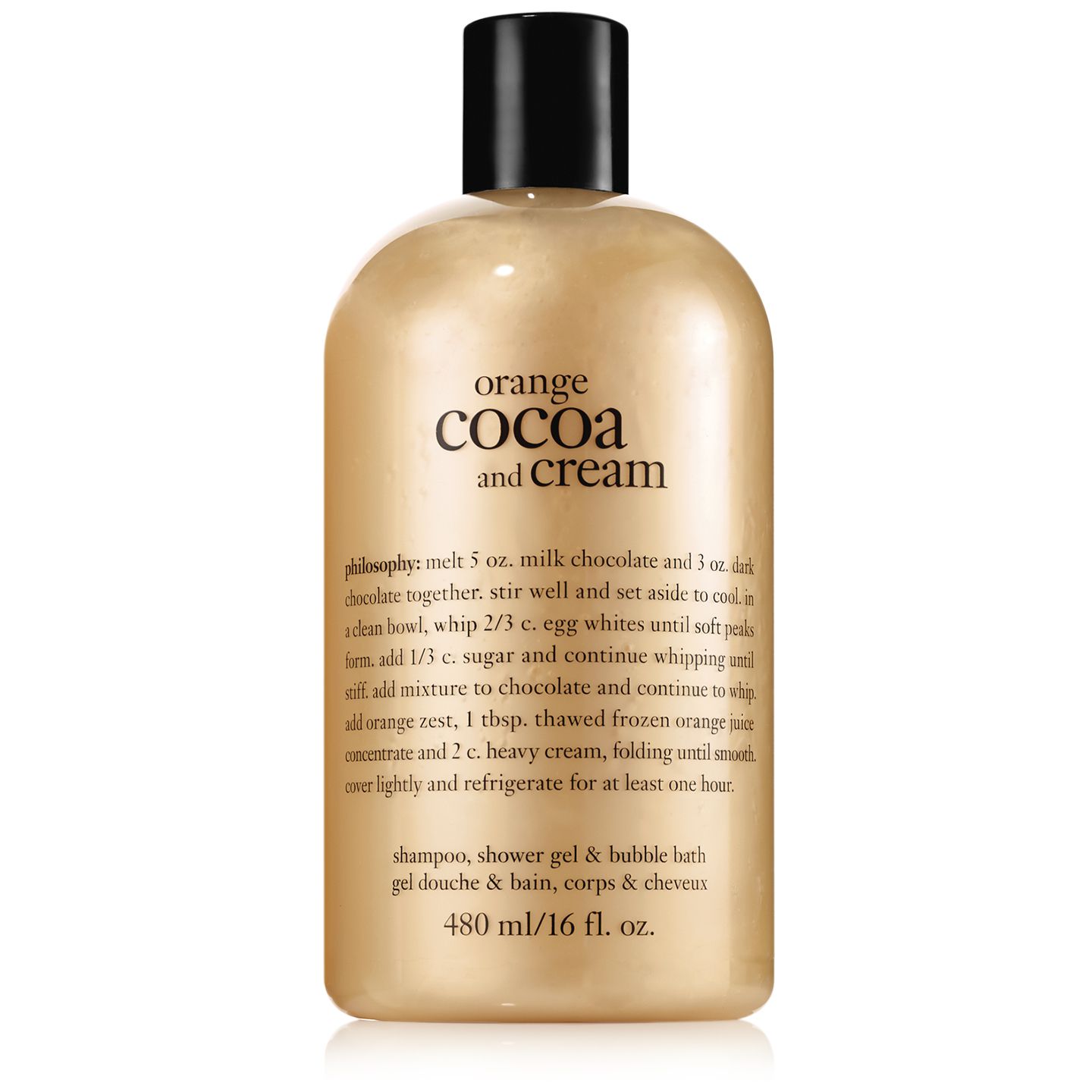 橙可可和奶油洗发水，沐浴露及泡泡浴 - 哲学