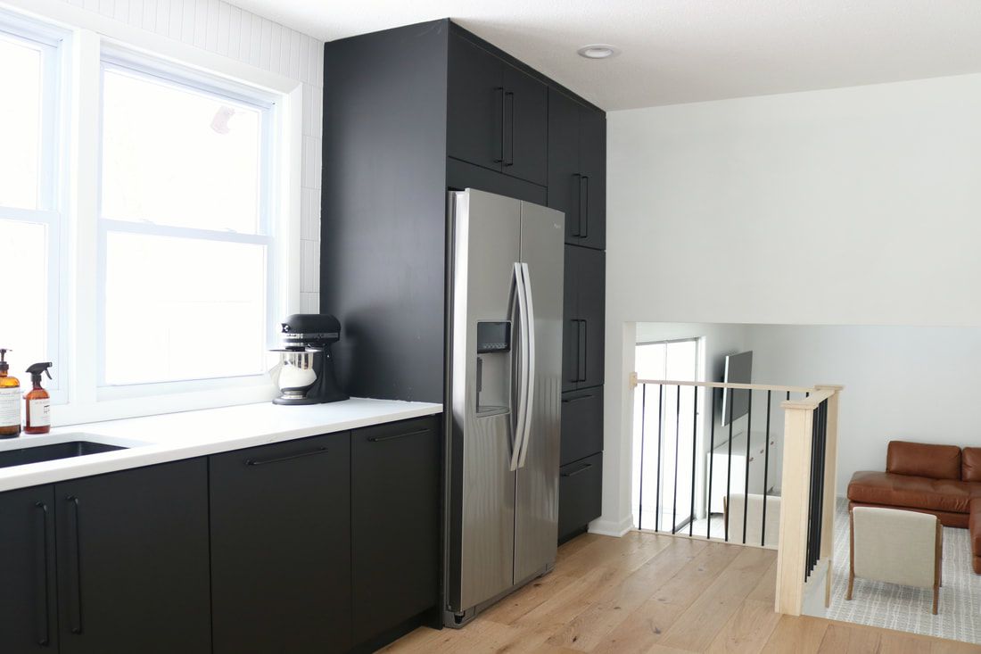 Black kitchen cabinets
