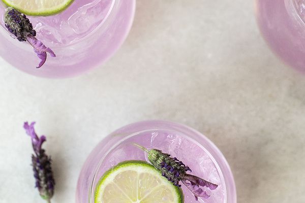 薰衣草杜松子酒和奎宁潘趣酒