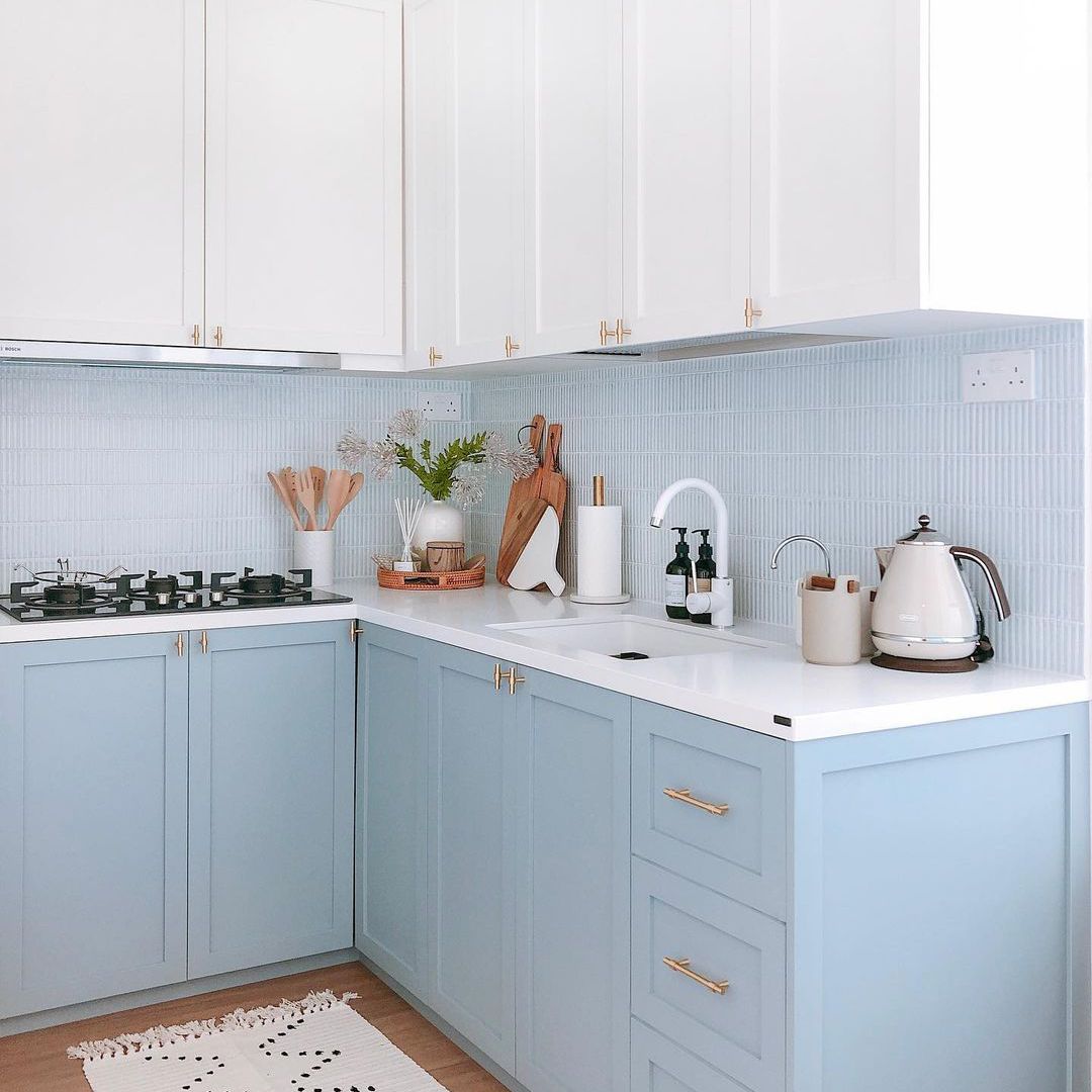 浅蓝色厨房
