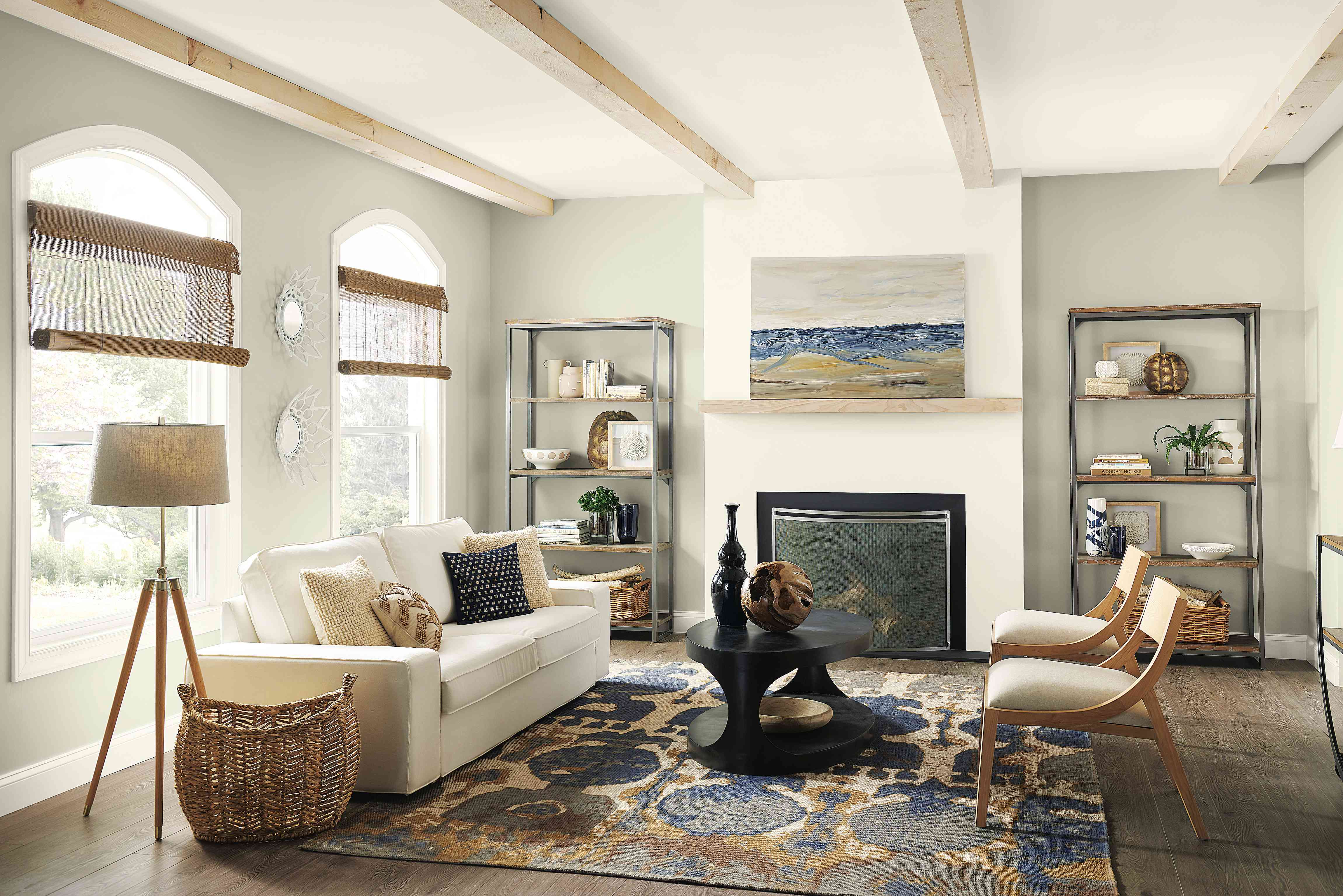 白色的现代客厅