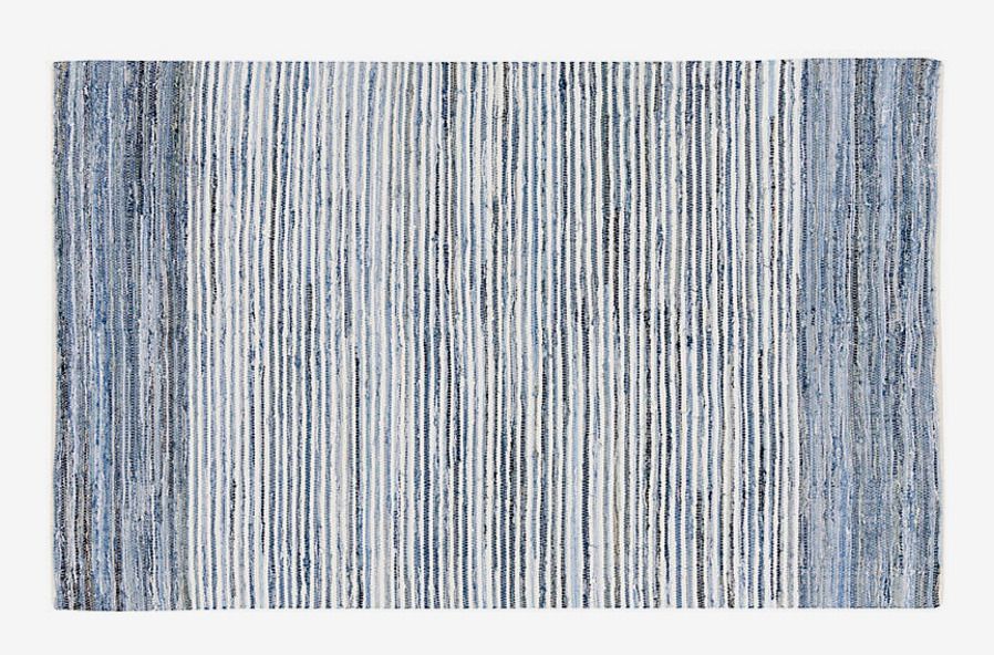 蓝色牛仔布地毯,